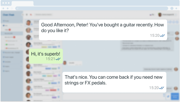 Example of chatbot for customer retention