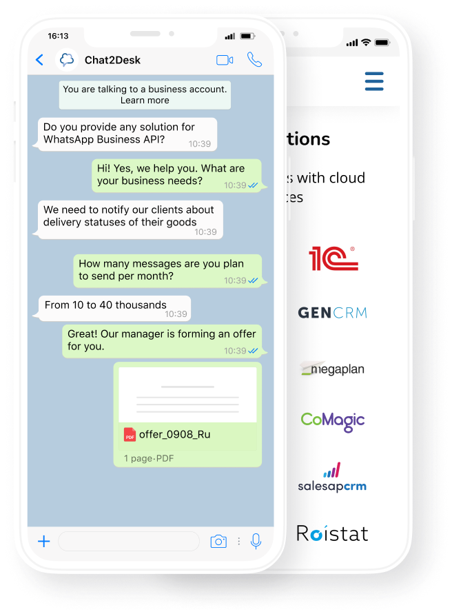 Examples of lead generation opportunities in messengers